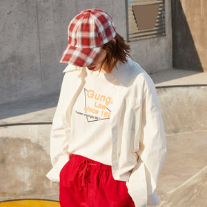 Metersbonwe Women Solid Colour Blouses 2020 New Fashion Loose Casual Street shirt Oversize Tops