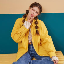 Load image into Gallery viewer, Metersbonwe Women Solid Colour Blouses 2020 New Fashion Loose Casual Street shirt Oversize Tops
